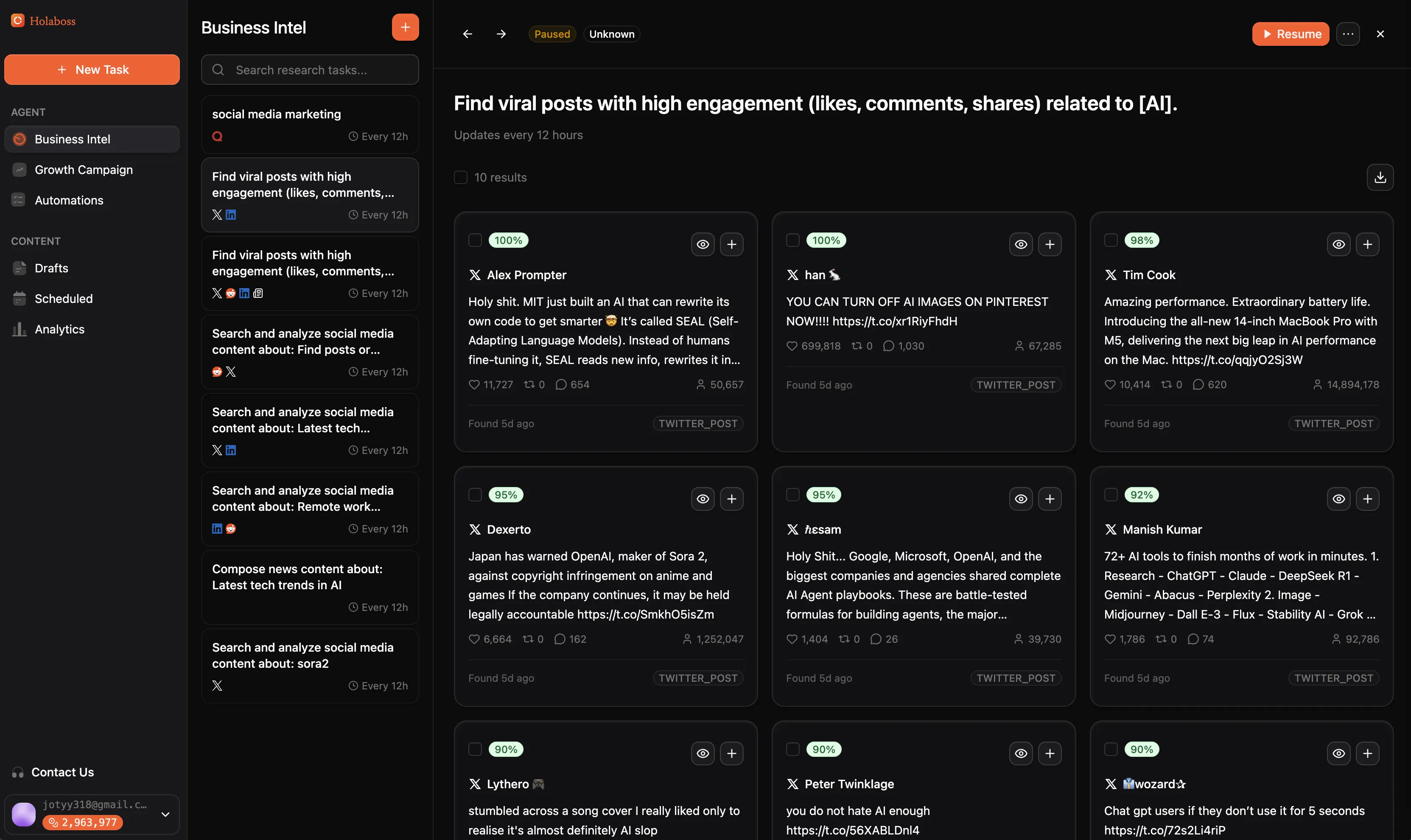 HolaBoss Portfolio Manager Interface